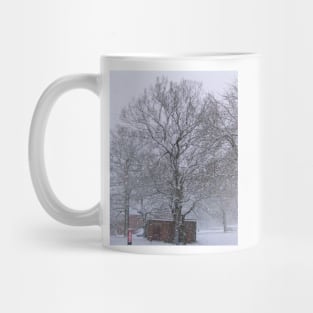 Trees and Post Box in the Snow Mug